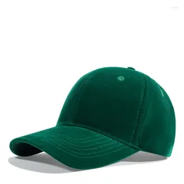Ball Caps Vintage Velvet Baseball Cap For Men Winter Solid Colour Hat Unisex Warm Fashion Causal Outside