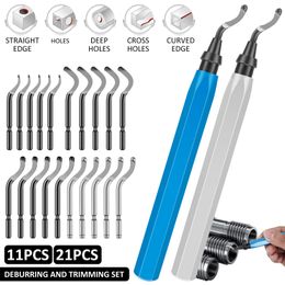 Deburring Tool Kit with 10/20 HSS Extra Blades Sharp Burr Edges Removing Hand Tool Sturdy Metal Pipe Burr Remover for PVC Pipe
