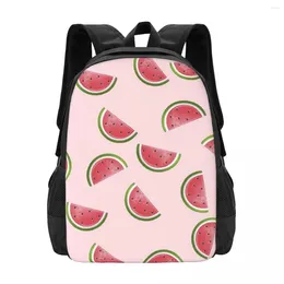 School Bags Lovely Pink Watermelon Simple Stylish Student Schoolbag Waterproof Large Capacity Casual Backpack Travel Laptop Rucksack