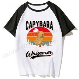 3d Print T-shirt Boys Girls Fashion T-shirts Kids Top Tees Capybara TShirt Funny Hip Hop Camiseta Animal Tshirt L2405
