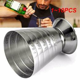 1~10PCS 75ml Metal Measure Cup Cocktail Shaker Party Bar Drink Spirit Measure Jigger Drinks Mixed Gadget Kitchen Accessories