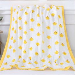 4 Layers Gauze Bath Towel 110*110cm Thin Cotton For Baby Summer Cool Air Conditioner Nap Blanket Infant Kid Swaddle