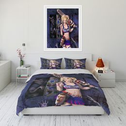 Sexy Chainsaw man kawaii Christmas gift king size double bed children's bedding microfiber or polyester duvet cover set