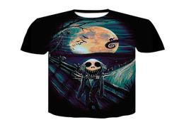 2021 Nightmare before christmas Jack Halloween T Shirt Horror 3D Printed anime Shirts Men Women short sleeve t shirt2890305