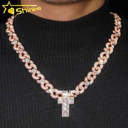 Rose Gold 13Mm GRA Certificate Sier Custom Cross Pendant Eternity Necklace Moissanite Cuban Link Chain