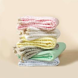 6 Layer Gauze Baby Lace Swaddle Wrap Soft Cotton Bath Towel Muslin Blanket for Newborn Bedding Items Stroller Bed Cover