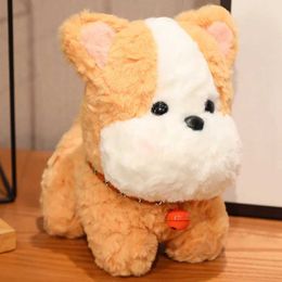 Plush Dolls Furry Plush Corgi Dog Plush Toy Stuffed Big Head Kawaii Lifelike Animal Schnauzer Little Milk Dog Doll Home Decoration Gift H240521 5CIM