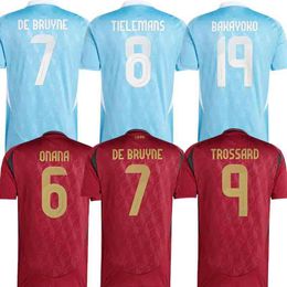 BelgiuM 24 25 Soccer Jersey DE BRUYNE LUKAKU DOKU 2024 Belgian National Team Football Shirt Home Away CARRASCO TIELEMANS BAKAYOKO XXXL 4XL Training shirt uniform