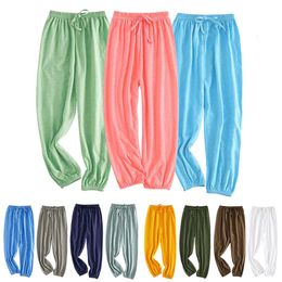 Lykta Loose Cotton Summer Clothing Children Home Air Conditioning Sleepwear Dance Training Pants L2405