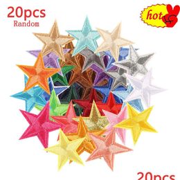 Fabric And Sewing 20Pcs Five-Pointed Stares Lots For Clothing Iron On Random Bk Thermal Adhesive Embroidery Sew Designer Parches Par Dhybe