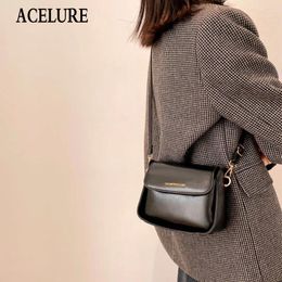 Shoulder Bags ACELURE Small Black PU Leather Messenger For Women Mini Shopping Purse Ladies Party Vacation Crossbody