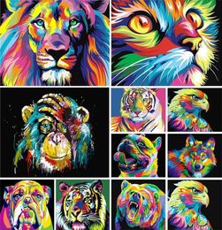 DIY 5D Diamond Painting Animal Lion Cat Cross Stitch Kit Full Drill Embroidery Mosaic Art Picture of Rhinestones Home Decor Gift2371020