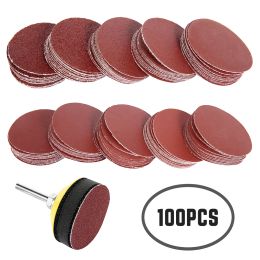 100pcs Sanding Discs Pad Kit 2 inch Grinder Rotary Tools Includ 60-1000 Grit Sandpapers Polishing Sander for Wood/Auto Detailing