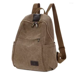 Backpack Vintage Travel Leisure Shopping Hiking Canvas Boys Girls Large Capacity Teenager School Bag Mochila