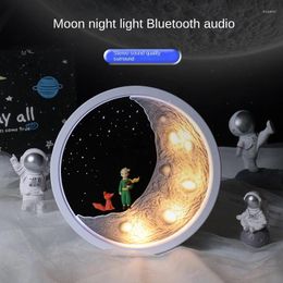 Table Lamps Birthday Gift Advanced Sense Practical Moon Bluetooth Sound Decoration Night Light Home Bedroom Couple Atmosphere