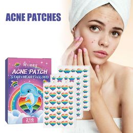 216patches Colorful Laser Invisible Acne Removal Pimple Scar Patch Care Acne Acne Concealer Pimple Face Beauty Sticker Spot J6J1