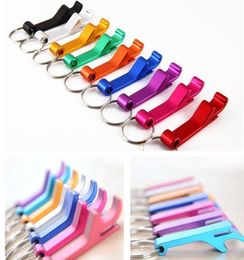 Portable Beer Wine Bottle Openers Keyrings Keychains Aluminium Alloy Metal Keyfob Tin Beer Beverage Openers Kitchen Tools6840139