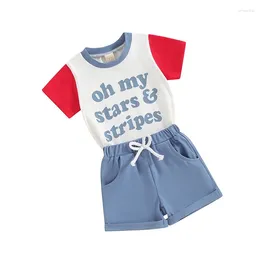 Clothing Sets Toddler Baby Boy 4th Of July Outfit Short Sleeve T Shirt Shorts Set Infant Summer Clothes