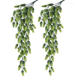 Decorative Flowers 1PCS Artificial Hops Flower Vine Garland Plant Fake Hanging Faux Indoor Outdoor Home Garden Decor Floral Greenery