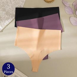 Women's Panties Poblador 3PCS/Set High Waist Thongs Seamless Female Underwear Sexy Lingerie Cosy G-Strings Sports Underpants