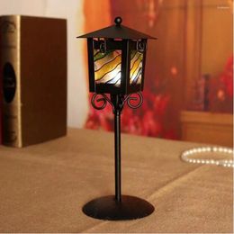 Candle Holders Metal Lantern Simple Pavilion Candlestick Romantic Holder Vintage Iron Sticks Home Decor For Wedding Party