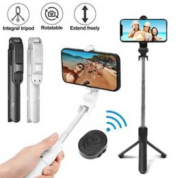 Selfie Monopods Scalable selfie tripod with Bluetooth remote control rotating and folding wireless selfie stick suitable for iPhone Samsung and phones d240522