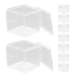 Gift Wrap 9 Pcs Chocolate Small Transparent Box Figures Toys Clear Container Jewelry Holder Craft Storage Wrapping Boxes