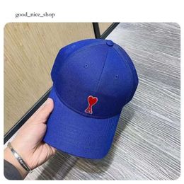 Ami Hat Baseball Hat Spring/Summer Little Peach Heart Embroidered Baseball Hat Paris Trendy Love Couple Sunshade Duck Tongue Hat 6090