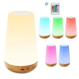 Party Decoration Portable USB Rechargeable LED Night Light 7 Colours Touch Bedside Lamp Outdoor Camping Tent Children Bedroom Room Table