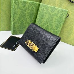 10A Fashion Clutch Designer Quality For Luxury Gift High Wallets Card Bag Coin Wallet Woman Money Short Purses Holder Bag Cowhide Box Hdevo