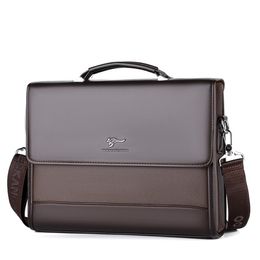 Briefcases Male Handbags Pu Leather Men's Tote Briefcase Business Shoulder Bag for Men Brand Laptop Bags Man Organiser Documents 2 212D