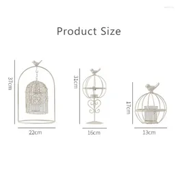 Candle Holders Ironwork Bird Cage Retro Candlestick Wedding For Creative Accessories Cup And Elegant Design Household Products