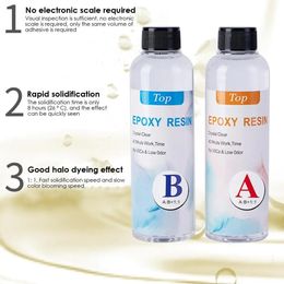Crystal Clear Resin Epoxy Quick Dry Ultra violet Clear Coating Resin Epoxy AB Glue Home School Artists Crafts Accessories