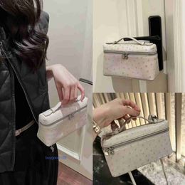 Lare Bag Lunch Box Bag Women genuine ostrich patterned lunch box bag gigi the same makeup box handbag one shoulder crossbody small bag J4