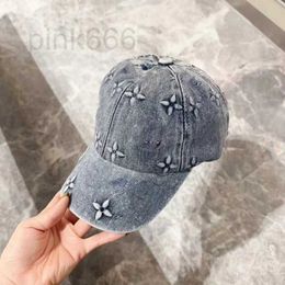 Ball Caps Designer 24 New Washed Denim Baseball Hat Korean Fashion Duck Tongue Hat Men's and Women's Casual Versatile Trendy Cowboy Hat 0MUW
