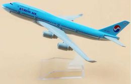 Aircraft Modle Passenger aircraft model Boeing 747-400 Korean Airlines 747-400 metal simulator aircraft model childrens toys Christmas gifts S2452204