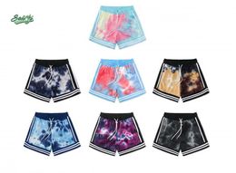 Men's Shorts Men Shorts Vintage Hip-Hop American tie-dye Beach Pants Shorts Oversize Men Summer Loose Casual Pants Clothing Casual Short Punk J240522