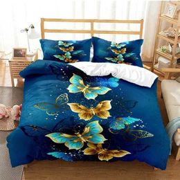 Bedding sets Colourful Butterfly Duvet Cover Set Comforter with cases for Girls Gift Single Double Queen 3Pcs Full Size H240521 ICAU