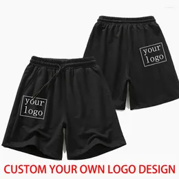 Men's Shorts Custom Your Logo Printed DIY Text Beach Harajuku Casual Customized Personalized Jogging Sports Summer