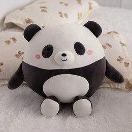 Plush Dolls 23cm-45cm Cuddly Round Panda Shiba Inu Pig Penguin Kawaii Zoo Animal Plush Pillow Cushion Stuffed Doll Kids Birthday Gift H240521 Q4GQ