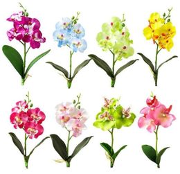 1Pc Vivid Color Artificial Butterfly Orchid Flower Nonfading Fake Flower Arrangement Garden Wedding DIY Party Home Desk Decor17741331