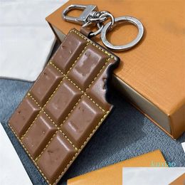 Keychains Lanyards 7X9Cm Designer Chocolate Model Keychain Key Chains Ring Holder Esigners For Gift Men Women Car Bag