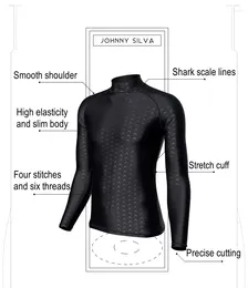 Women's Swimwear Men Sun Protection Long Sleeve SharkSkin WaterProof Surfing Swim Shirts Pants UPF50 Quick-Dry Beach Bathing Rash Guard
