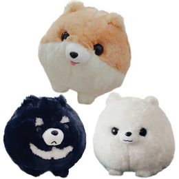 Plush Dolls 1pc 30cm Super Cute Fluffy Pomeranian Dog Plush Doll Stuffed Soft Dog Animal Toy Kawaii Christmas Gift for Girls Kids Children H240521