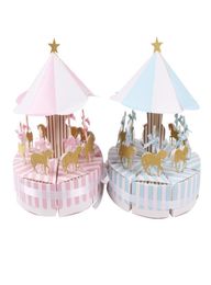 Gift Wrap 8pcsset Carousel Paper Box Animal Party Baby Shower Candy Birthday Decorations Kids Gifts Supplies9017756