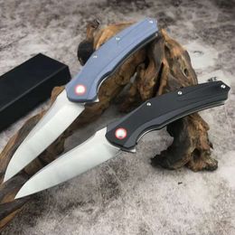 Flag D2 Black New Steel Blade Handle Outdoor Camping Self Defense EDC Bearing Pocket Folding Knife D387