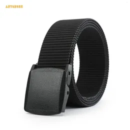 Belts Plastic Steel Buckle Tank-lined Nylon Body Lightweight Casual Men's Fashion Belt Wide 3.8cm