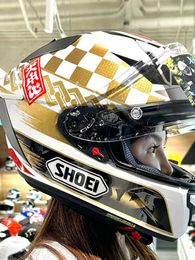 AA Designer Helmet SHOEI Full Helmets Japan X15 Motorcycle Track Mens and Womens Running X14 Marquis Four SeasonsBJRT