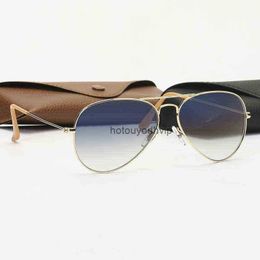 Aviator Sunglasses Classic Sunglasses Woman High Quality Rays Mens Sun Glasses Small Pilot Sunglass 55mm for Children Metal Frame Glass Lens SportR1 VXCS