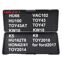 Lishi 2 in 1 HU100 HU66 VAC102 TOY43 TOY47 HON42/41 KW16 KW18 TOY2018 K5 K9 TOY2014 HU162T8 for ford2017 Locksmith Tools